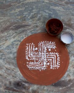 Aipan Art With Geru and Biswar Aipan Art With Geru and Biswar